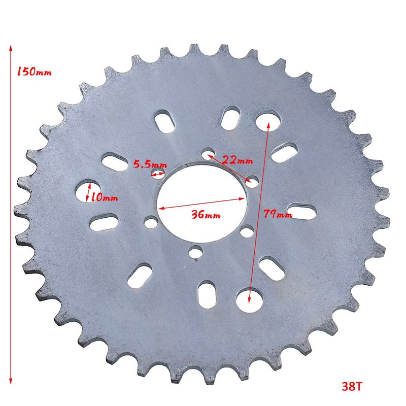 sthus 38T Sprocket Adapter Fit 415 Chain 49cc 50cc 66cc 80cc 2 Stroke Motorized Bike - Image 3